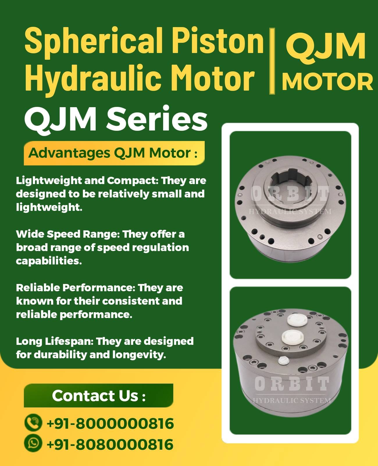 QJM Spherical Piston Hydraulic Motor Manufacturer in Ahmedabad Mumbai Pune Chennai Bangalore Hyderabad Delhi Nashik Kolkata Nagpur Coimbatore India